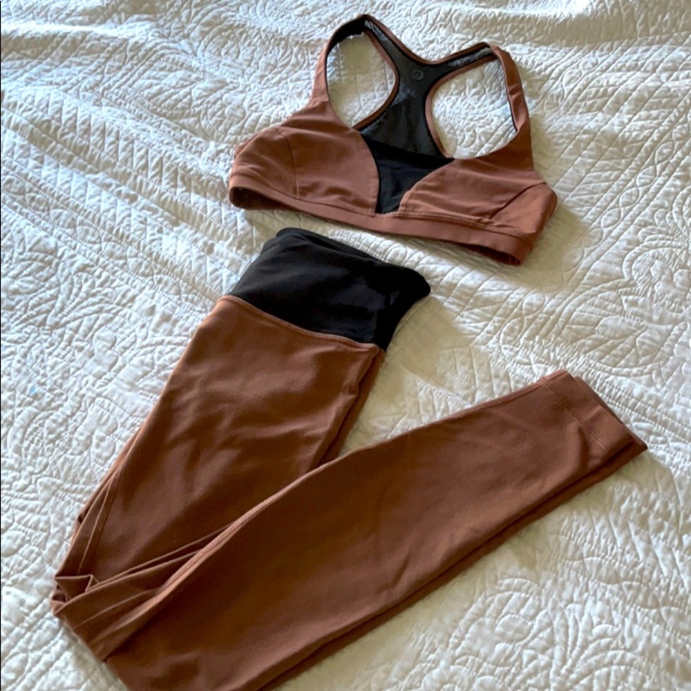 LULU LEMON WUNDERUNDER SET leggings & sports bra